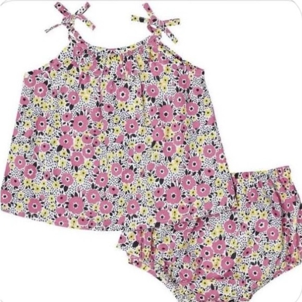 Floral Kids Matching Set - Pink and Yellow